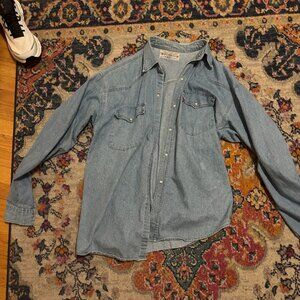 Levis Demin Western Pearl Snap Shirt
